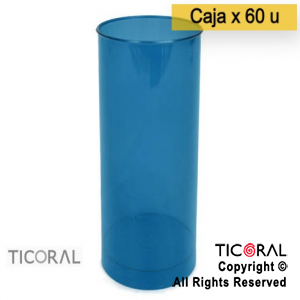 VASO TUBO AZUL X 60